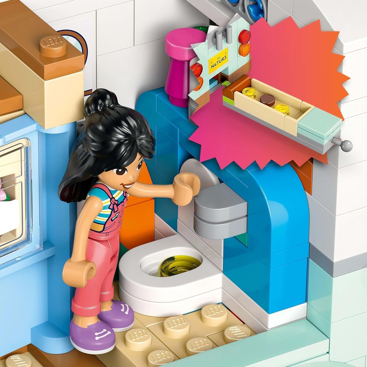 LEGO Friends husvagn, rollspelsbyggsats med leksakskaravan, present till tjejer från 7 år och uppåt, kreativ lekset med 3 minifigurer och illerdjursfigur 42663 Byggset Besuche den LEGO-Store