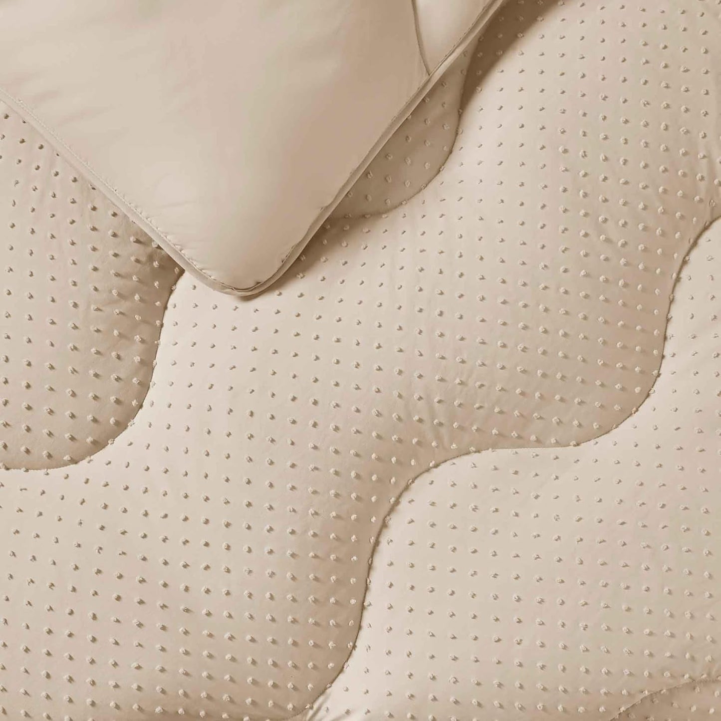 Night Lark Täcken utan överdrag, 4,5 Tog, King Size, Tufted Dot Collection, Lyxiga sängkläder, Allergivänligt, Maskintvättbar, varma sandtäcken & täcken Naty Shop
