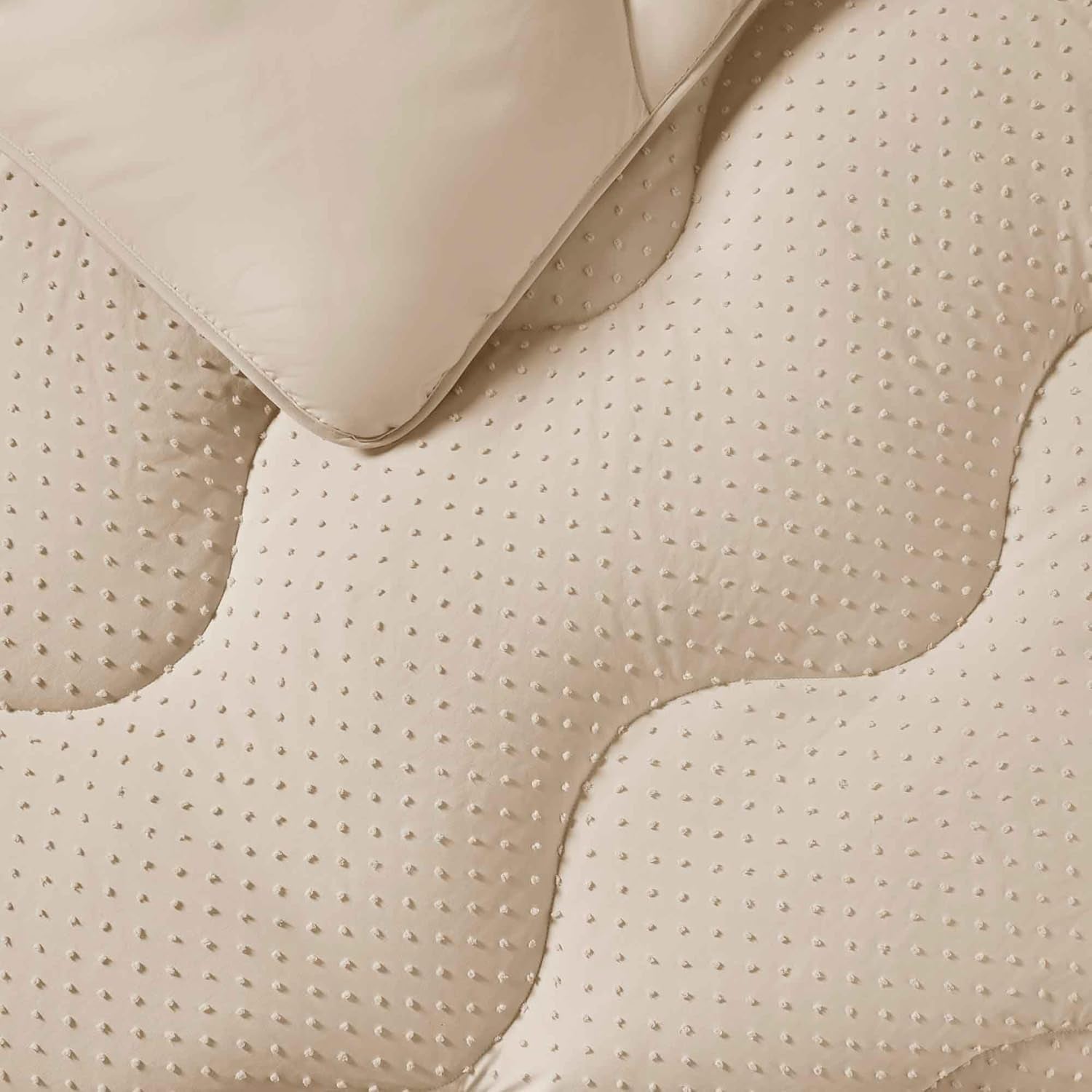 Night Lark Täcken utan överdrag, 4,5 Tog, King Size, Tufted Dot Collection, Lyxiga sängkläder, Allergivänligt, Maskintvättbar, varma sandtäcken & täcken Naty Shop