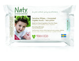 Eco by Naty Baby Care, ekologiska våtservetter för bebisar, oparfymerad, 56 blöjor