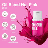 Color Mill Liquid Food Coloring Set - 5 x 20 ml oljebaserad (svart, varm rosa, lila, röd och blå) - UV-beständig - Perfekt för bakning och som topping för tårtor, muffins och tårtdekorationer