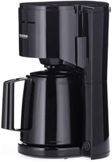 SEVERIN Filter kaffebryggare med termokanna, upp till 8 koppar kaffebryggare, attraktiv filterbryggare med isolerad karaff, svart, 1 liter, KA 9306