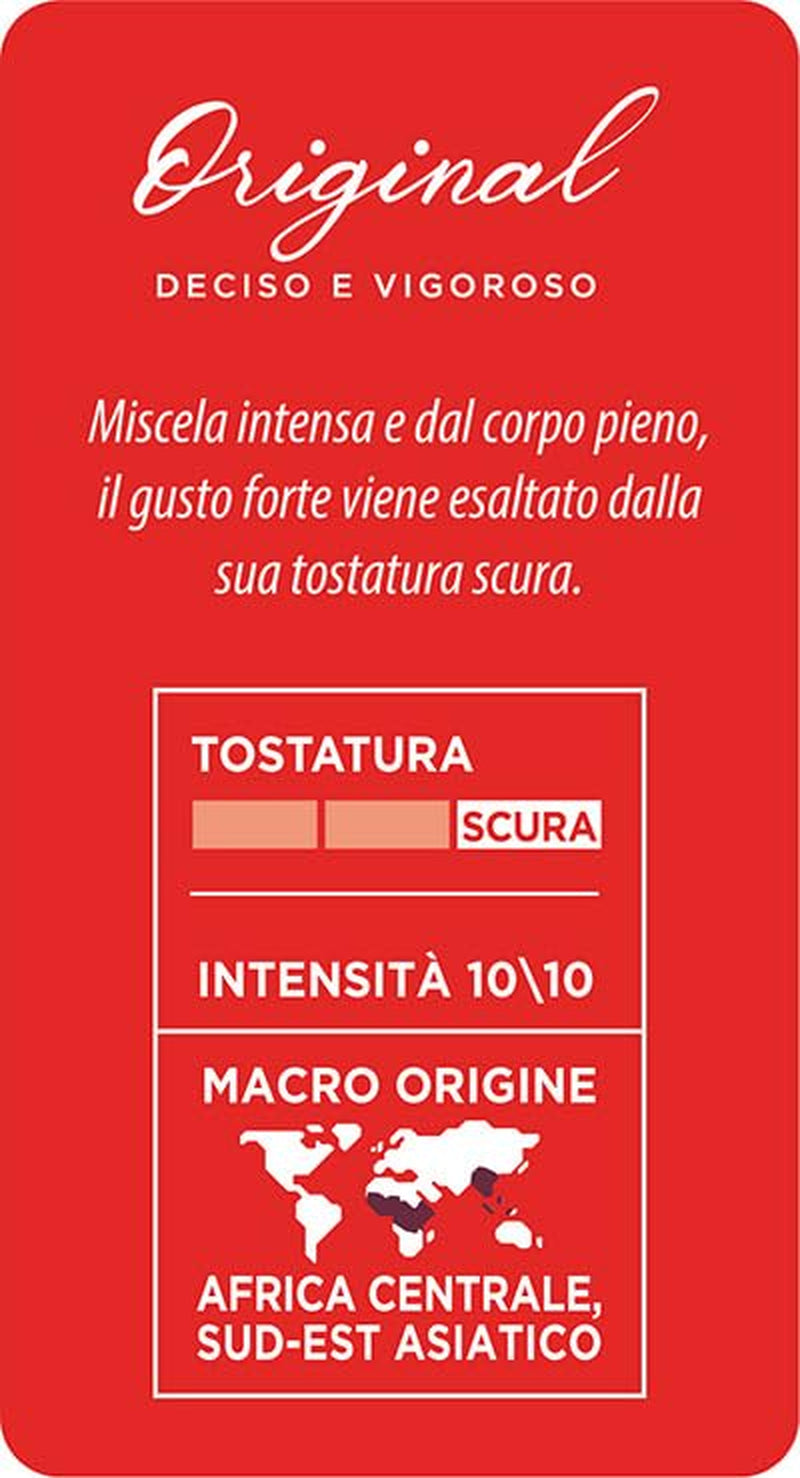 Caffè Mauro Torrefazione Kaffee Komposterbara Pods, Recyclebar Verpackung, Original Mischung - 100 stück - Intensität 10/10 - Kompatibel med ESE System Papier Pads 44 mm