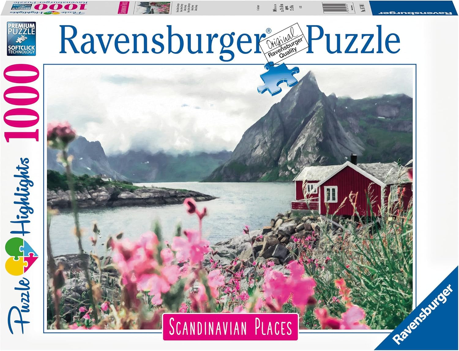 Ravensburger Puzzle Scandinavian Places 16740 - Reine, Lofoten, Norge - 1000 bitars pussel för vuxna och barn över 14 Puzzle Naty Shop