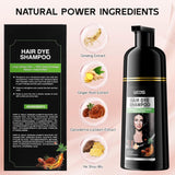 Instant Black Hair Shampoo, Natural Hair Dye Shampoo, 100 % Grey Cover - Enkelt och snabbt, Semi Permanent Color for Black Hair, Hårfärgning Shampoo för män och kvinnor Hårfärg Naty Shop