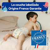 - Blöja storlek 4+ 9-20 kg – Ökologische Babywaidern – natürliche Babypflege, hypoallergen, ohne Parfüm und auslaufsicher – hermestellung in Frankreich – 126 engångsblöjor – 1 månad