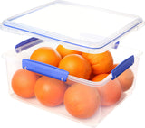 KLIP IT-system Matförvaringsburk 5 liter Stapelbar läckagesäker förvaringsburk med lock Kyl/frys Lämplig BPA-fri plastblå klämmor 1 st (2 st) Matförvaringslådor Naty Shop