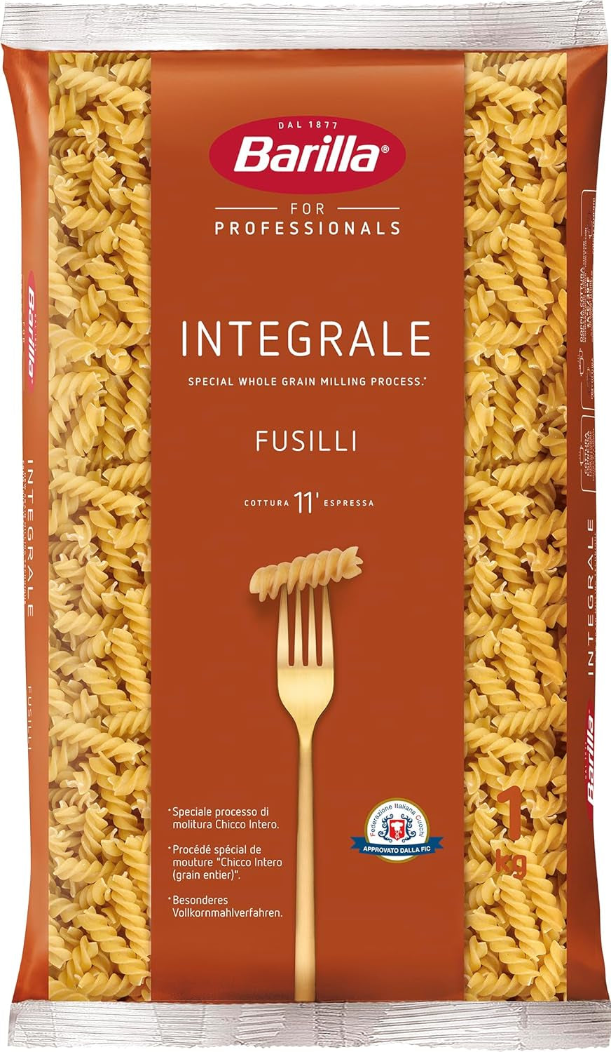 Fullkorn Barilla Fusilli Fullkornspasta – 1 kg