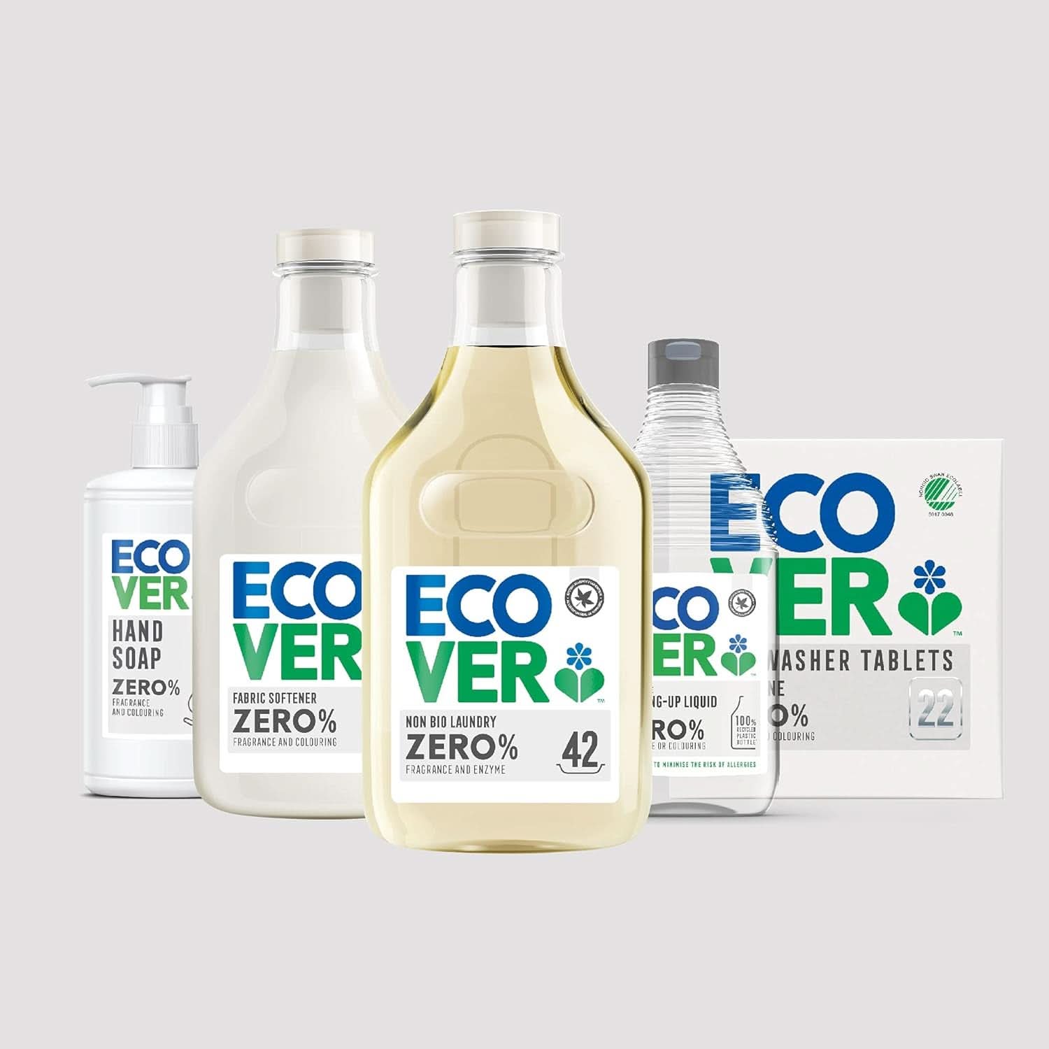 Ecover ZERO Allt-i-ett, diskmaskinskapslar (25 Tabs/500 gram) Köksdiskmedel Naty Shop