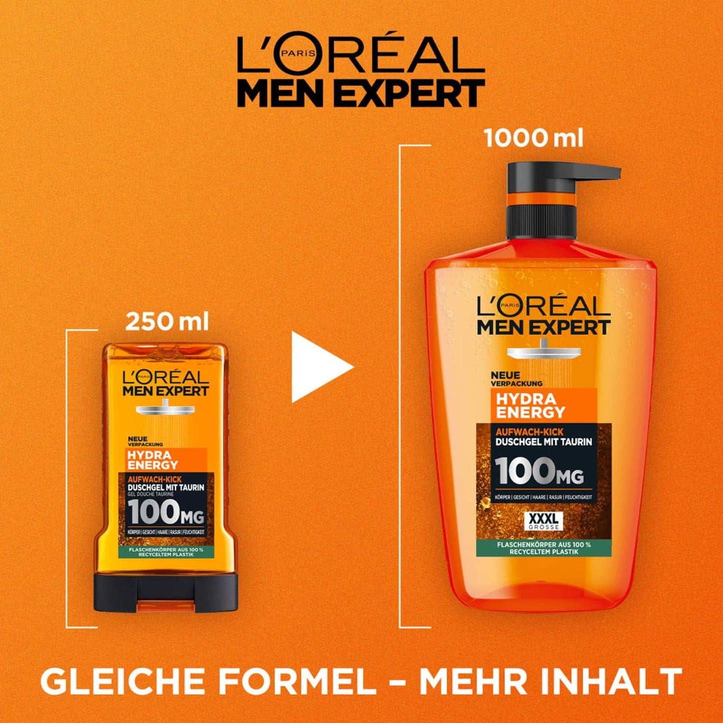 L'Oréal Men Expert XXXL Duschgel och schampo för män, 1 liter Naty Shop