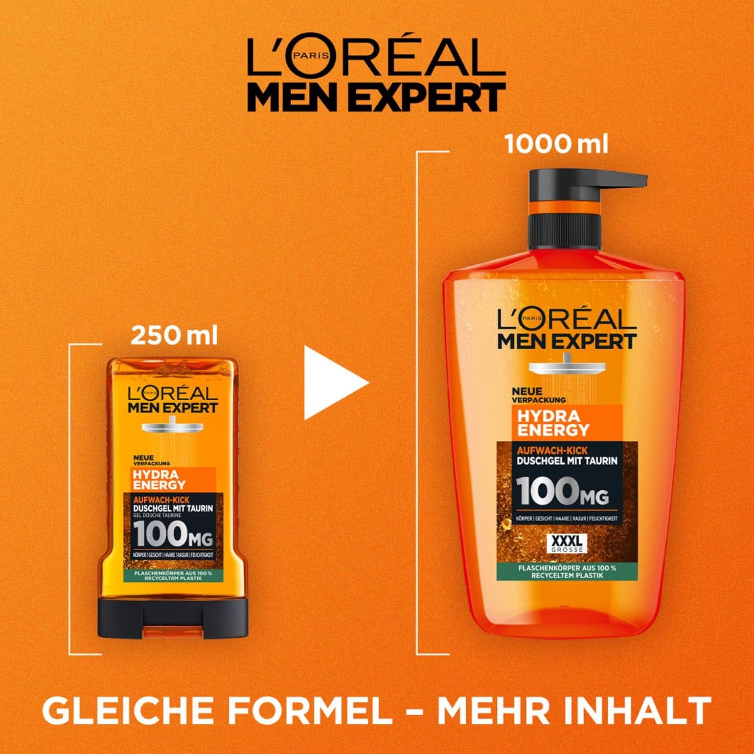 L'Oréal Men Expert XXXL Duschgel och schampo för män, 1 liter Naty Shop