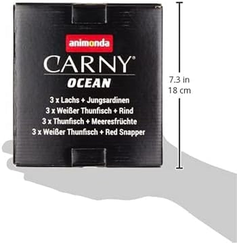 animonda Carny Adult Ocean Marine Variety No. 1 (12 x 80 g), våtfoder för vuxna katter, våtfoder med möra fiskfiléer, spannmålsfri och sockerfri kattmat
