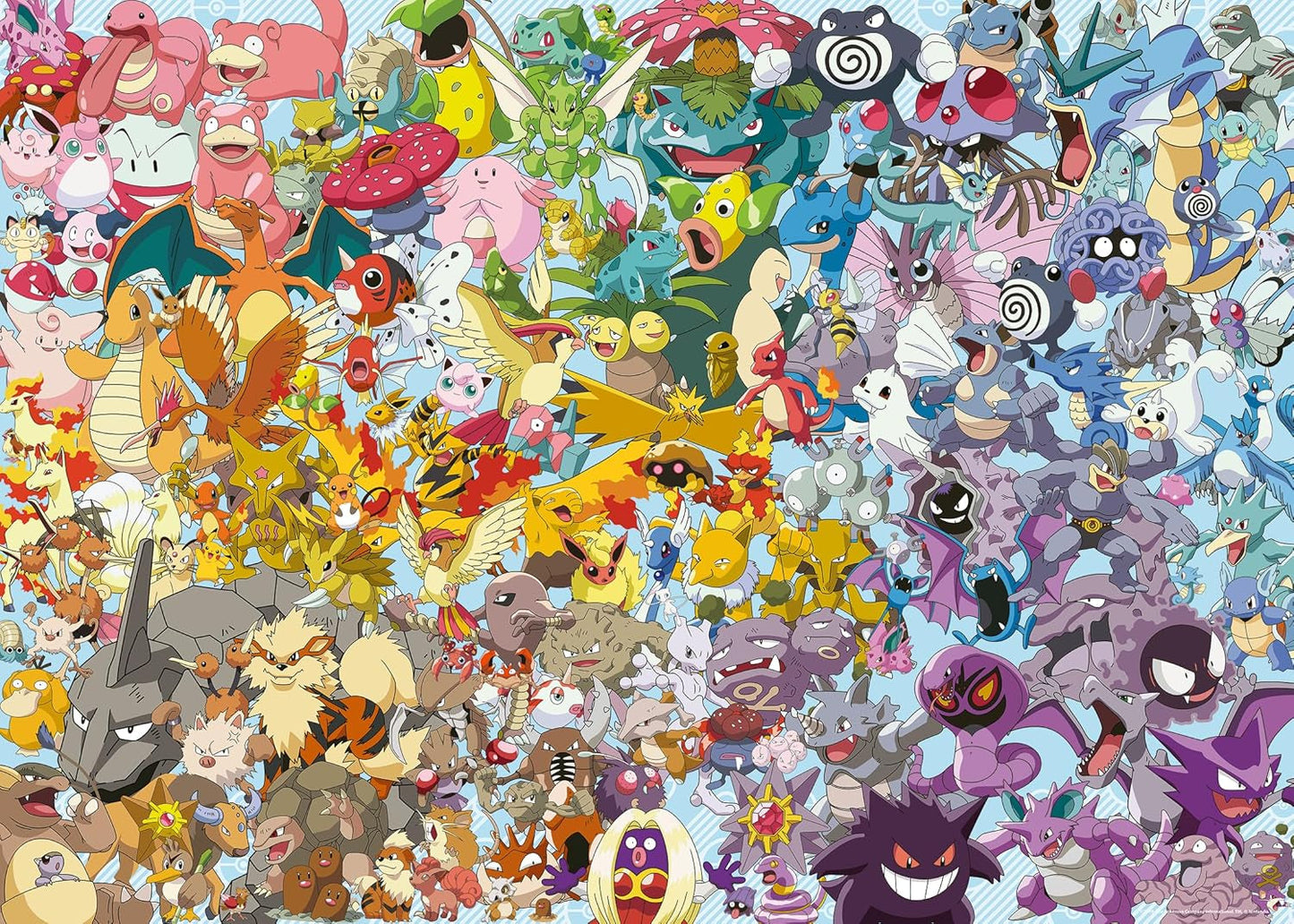Ravensburger Puzzle 1000 Pieces 12000460 Challenge Pokémon - Alla 150 Pokémon från den första generationen som ett utmanande pussel för vuxna och barn från 14 år och uppåt Puzzle Naty Shop New Design