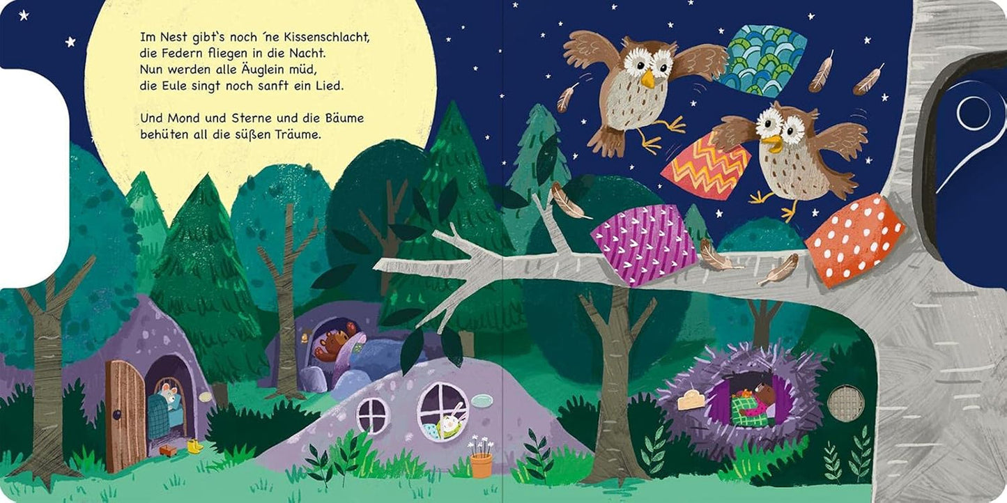 Shoo, shoo, nu sover du också!: Skjutreglage och 11 ljud | En innovativ bok med reglageljud för små över 18 månader Bebe Naty Shop Toys