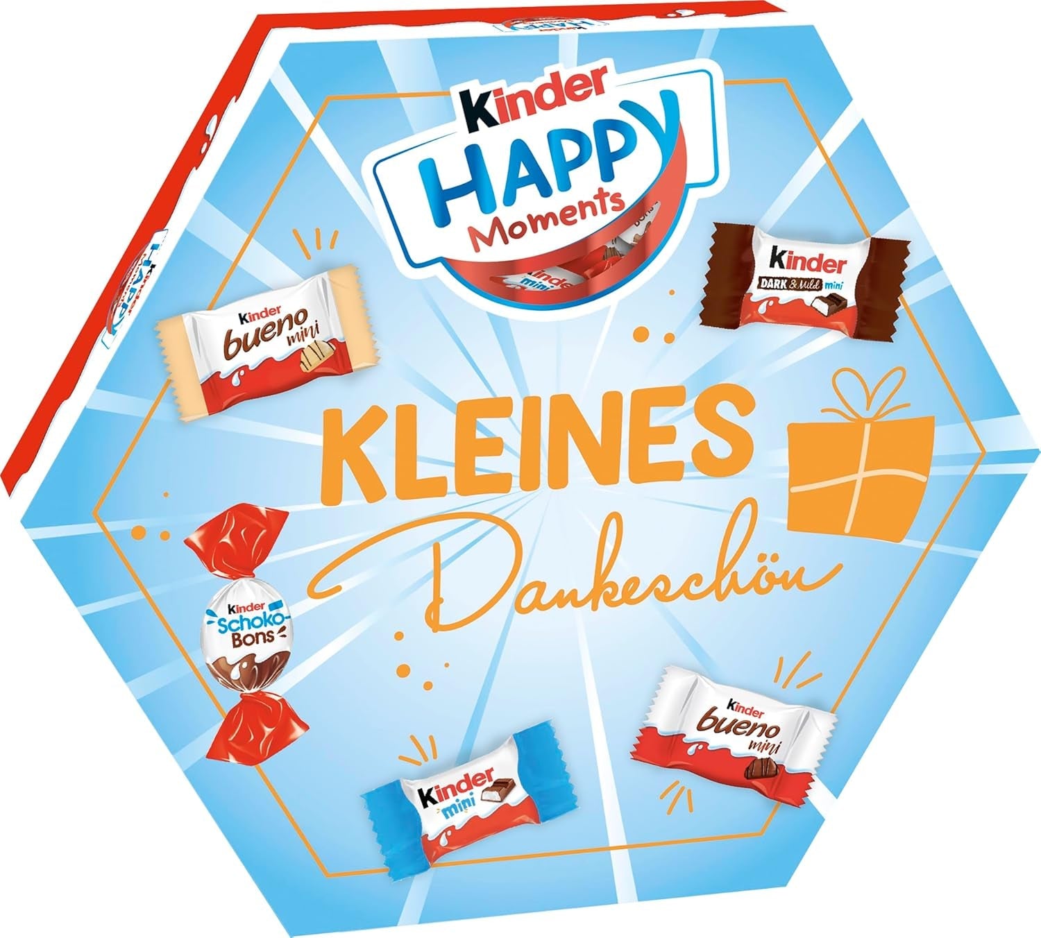 kinder Happy Moments Mini Mix - Alla hjärtans dag present till honom och henne - För att umgås och dela med vänner och familj - 161g
