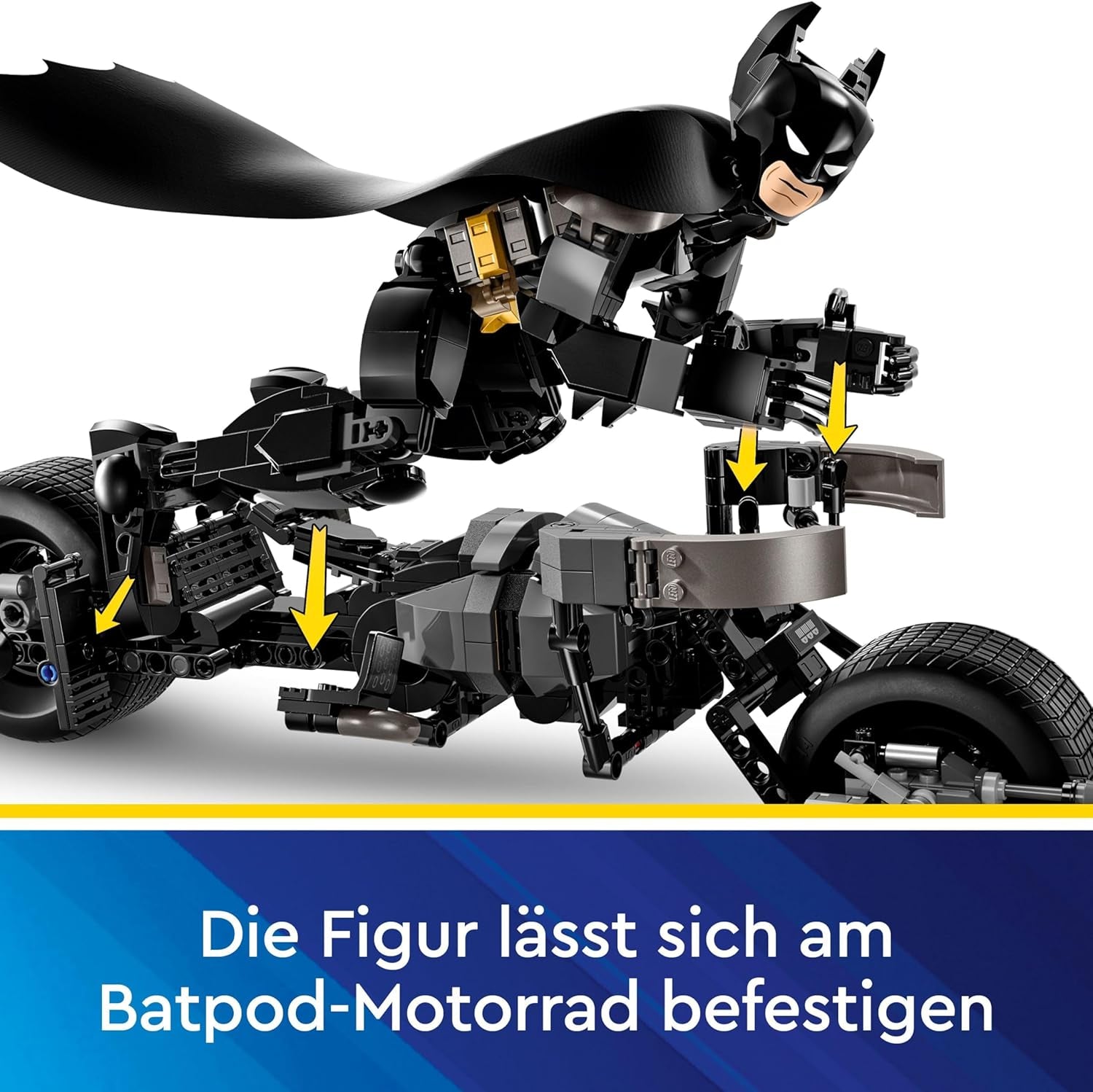 LEGO DC Batman: Batman byggklossar med batpod, superhjältefilmleksak, äventyrslekset för barn, present till pojkar och flickor 76273 Byggset Besuche den LEGO-Store