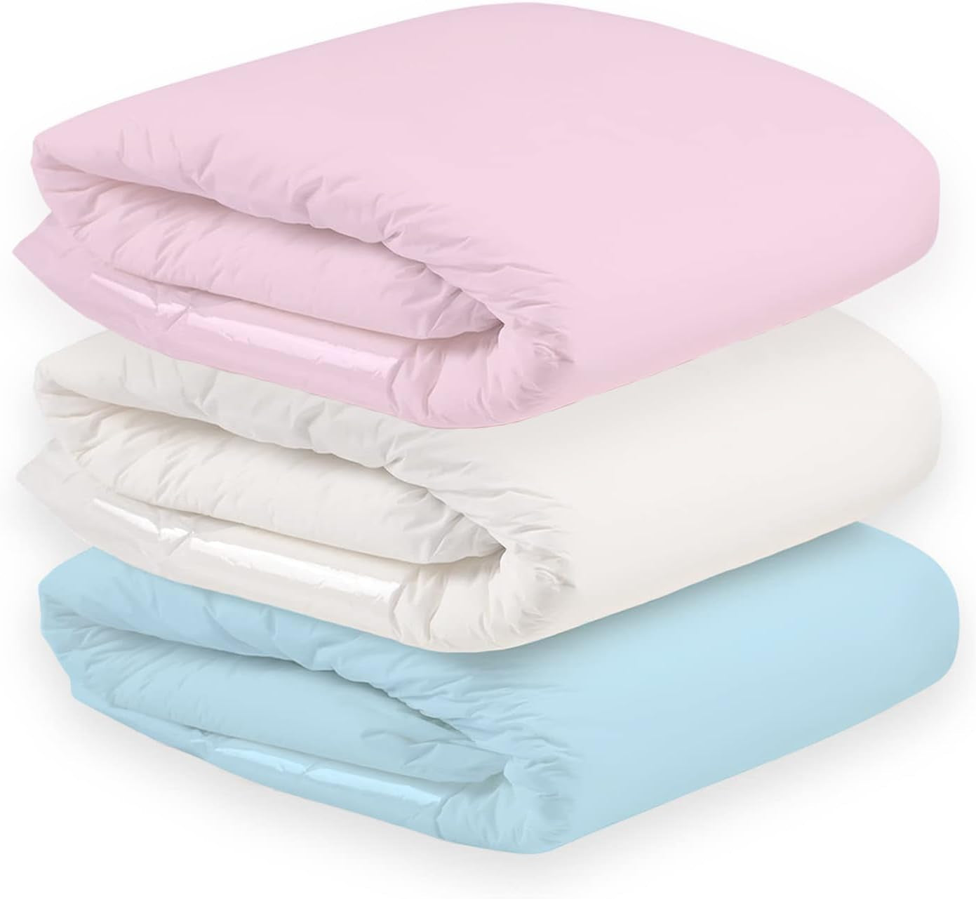 CutiePlusU vuxenblöjor, torr yta, maximal absorptionsförmåga över natten, inkontinensblöja för engångsbruk - blå, rosa, vit, 3-pack (medium 71-96 cm)