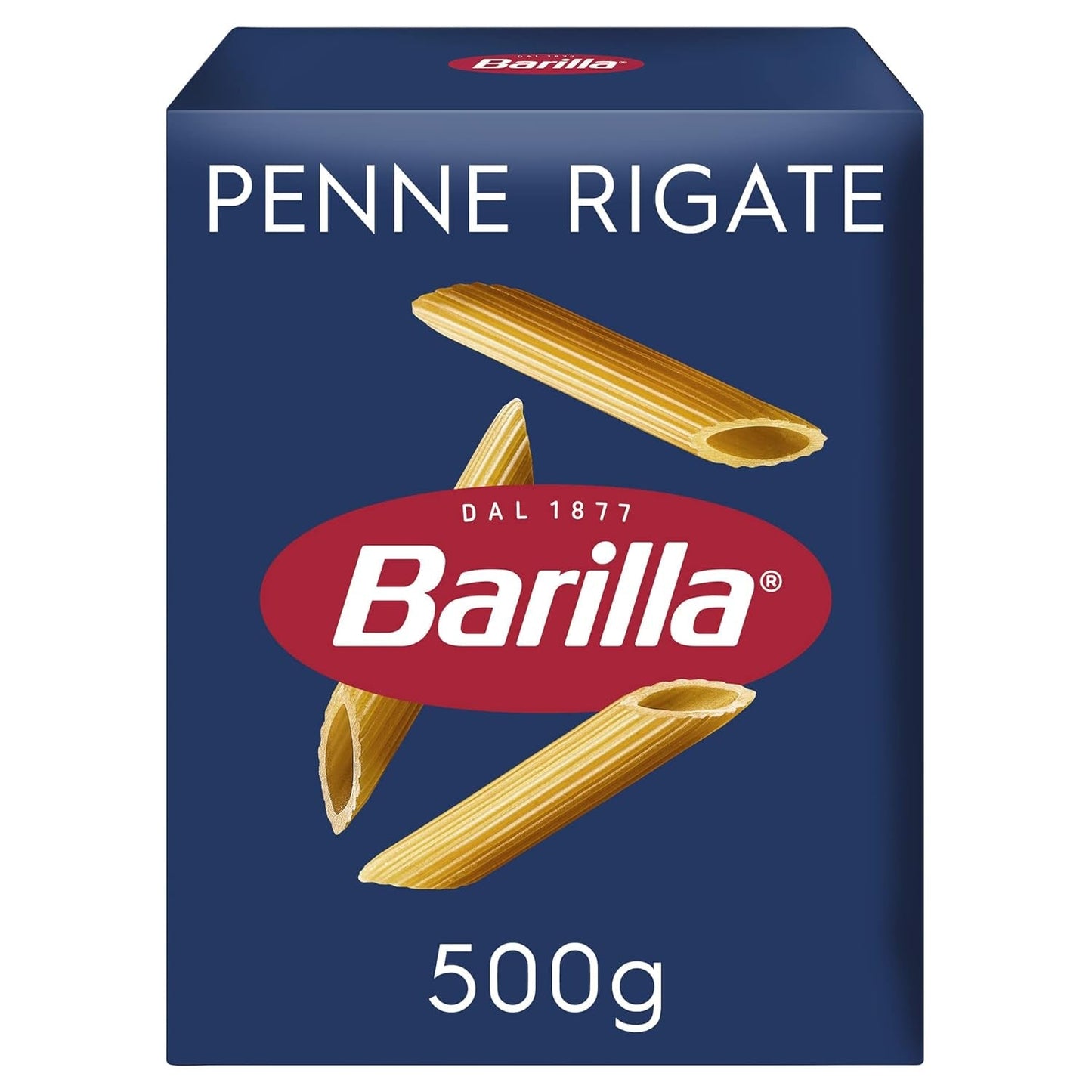 Pasta Barilla Classic Penne Rigate Nr. 73 från högkvalitativt durumvete, alltid al dente (1 x 500 g)