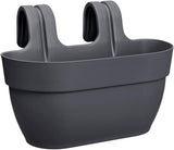 elho Vibia Campana Easy Hanger M 36 - Kruka för balkong och ute - Ø 36,0 x H 26,5 cm - Svart/Antracit