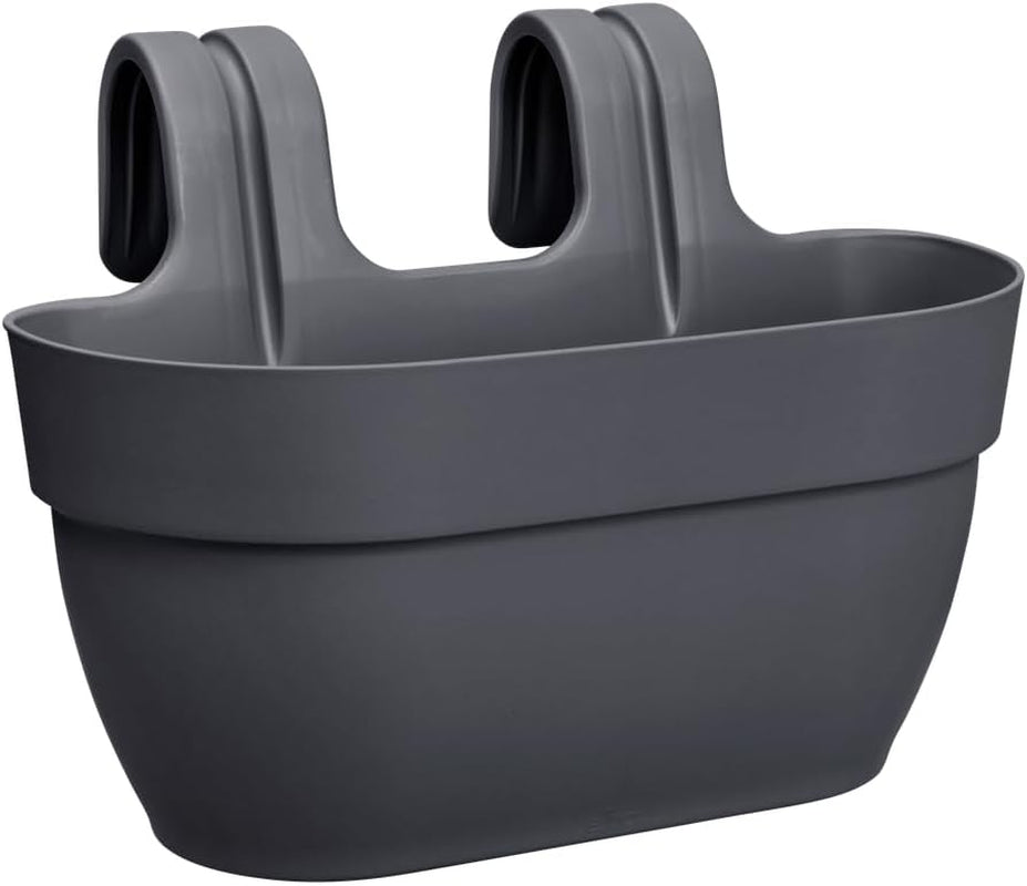 elho Vibia Campana Easy Hanger M 36 - Kruka för balkong och ute - Ø 36,0 x H 26,5 cm - Svart/Antracit