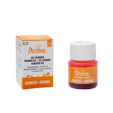 , 9600813 Gel matfärg, gel matfärg idealisk för beläggningar och dekorationer, skapar intensiva och ljusa färger, tillverkad i Italien, 28 gram, orange färg.