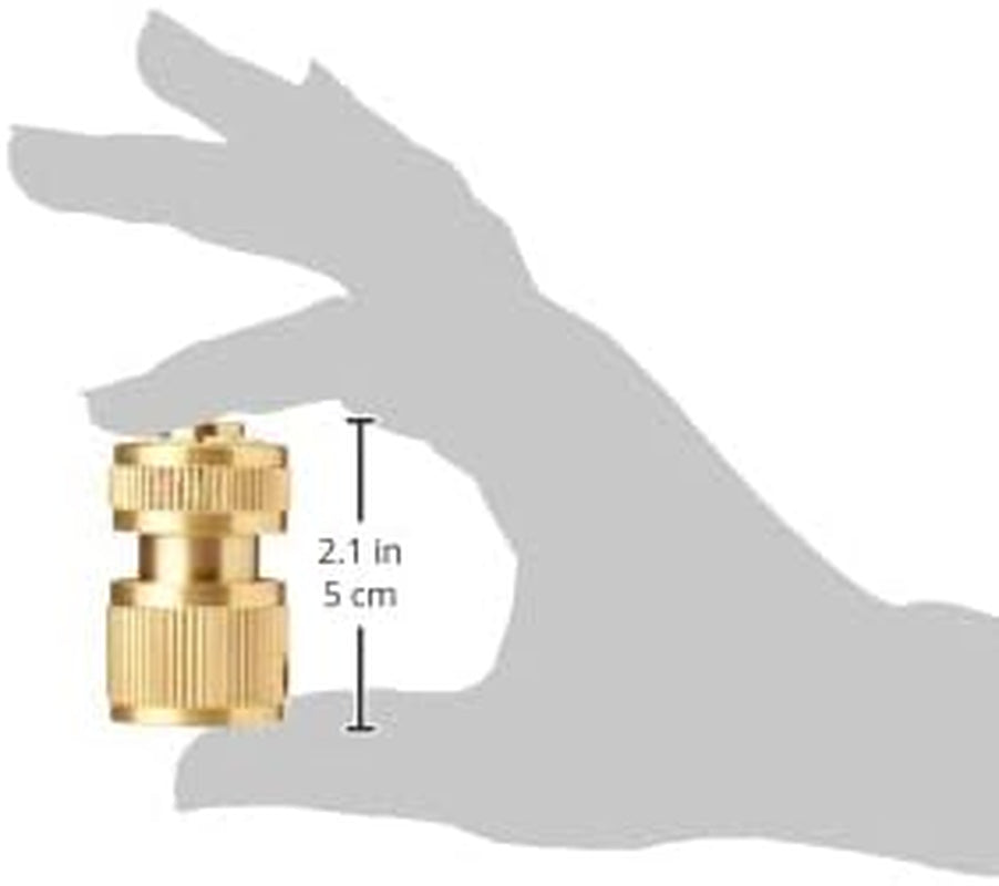 Silverline 196506 snabbkoppling i mässing med vattenstopp, 1/2" invändig gänga