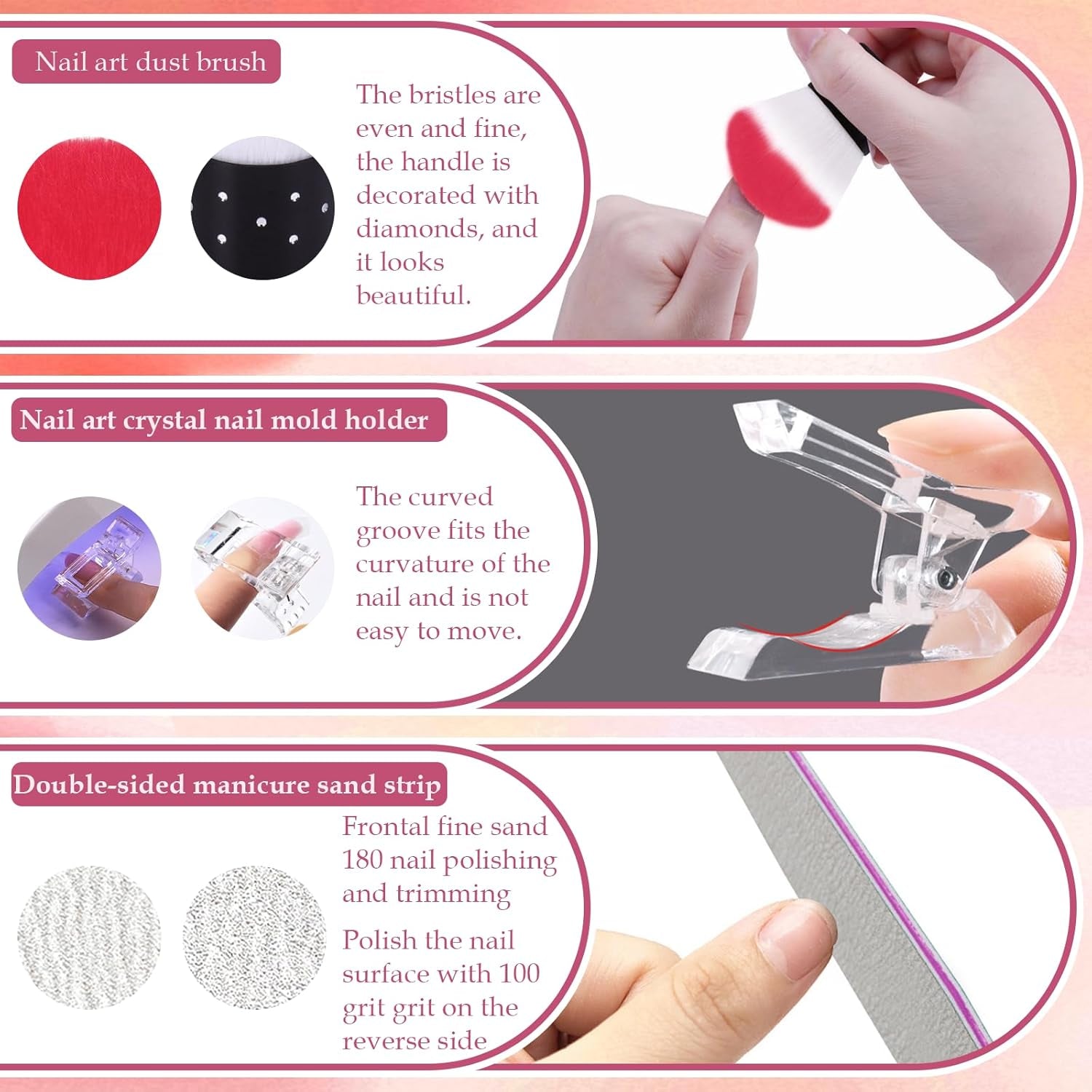 288 Dual Nail Forms Set, Dual Shape Nail Art Set, 12 Nail Extension Forms, Gel Nail Forms, Lämplig för nybörjare och manikyrister