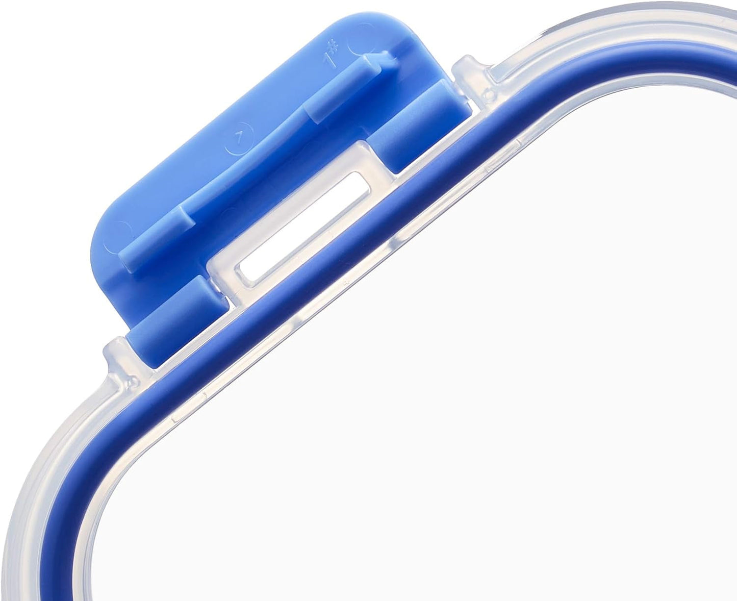 Amazon Basics matbehållare med lufttäta glaslock, 14-delars set, 7 behållare och 7 lock, BPA-fri, klar med blå silikontejp Matförvaringslådor Naty Shop