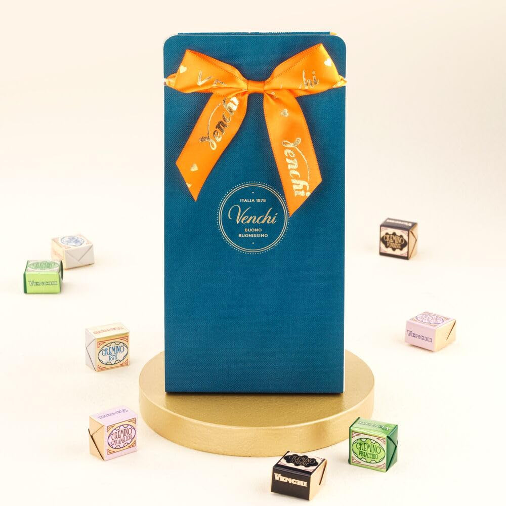Venchi – Murrine Collection – Presentask med diverse Cremino-choklad, 407 g – Med PGI Piemonte skogshasselnötter – Presentidé – Glutenfri