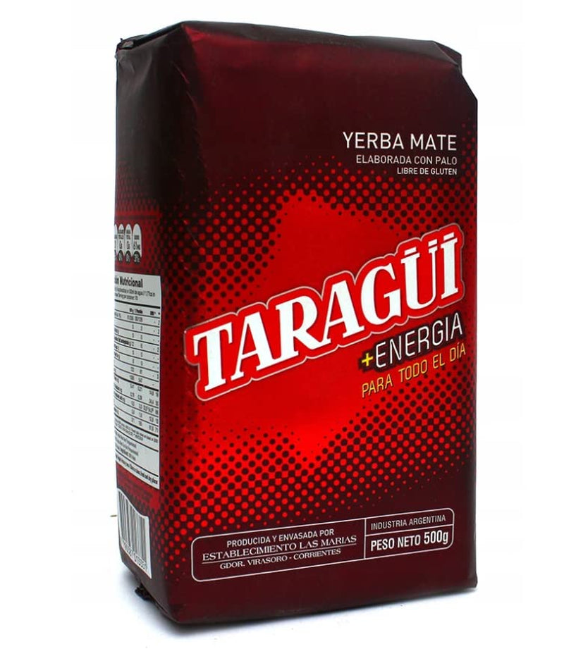 Mate Energy Koffein Te Set | Yerba Mate Taragui Energite 500 g | Koffein Mate Tea | Alternativ till koffein- och energidrycker | Yerba Mate te med hela blad 1 kg