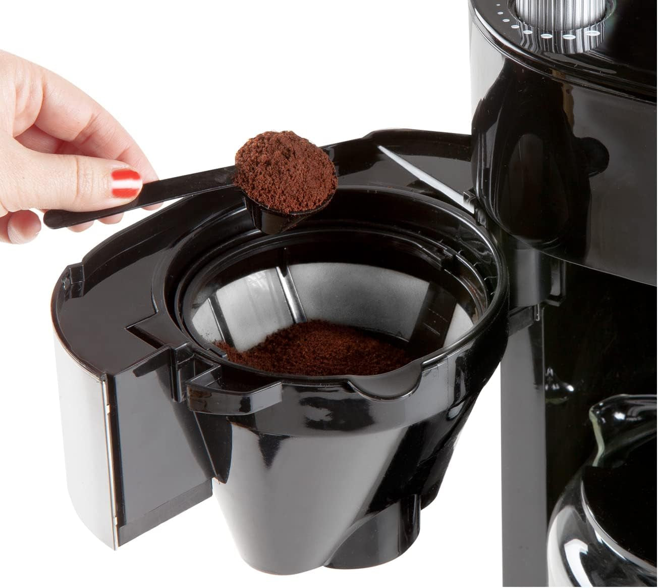 DOMO DO721K "Grind and Brew" espressomaskin - Bean-to-Cup-funktion - LCD-display - För malet kaffe eller hela bönor - 1,5 L