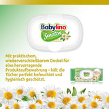 Känsliga babyservetter, 0 % doft, 98 % naturlig formel som återställer hudens pH-balans, friskhetstätning, 54 våtservetter