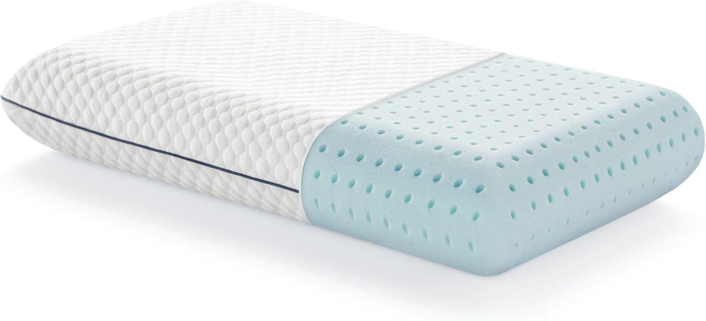 LUCID memory foam kudde med gel 40x60 cm - andas - kylande effekt - tvättbart överdrag - Oeko-Tex certifierad kudde, vit
