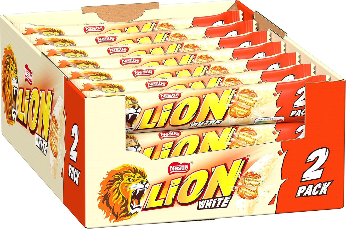 Nestlé LION Chokladkaka med kola, knaprigt mellanmål, knaprig choklad och knapriga chips, kolafyllning, en speciell matupplevelse, multipack, 28-pack (2 x 30 g vardera)