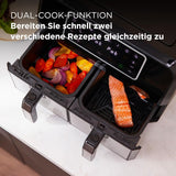 Kenwood Khealthy Twin Airfryer, 8L (2X4L), dubbelkammare, 8 program, Dual Cook & Sync Finish-funktion, pekskärm Vitvaror Naty Shop