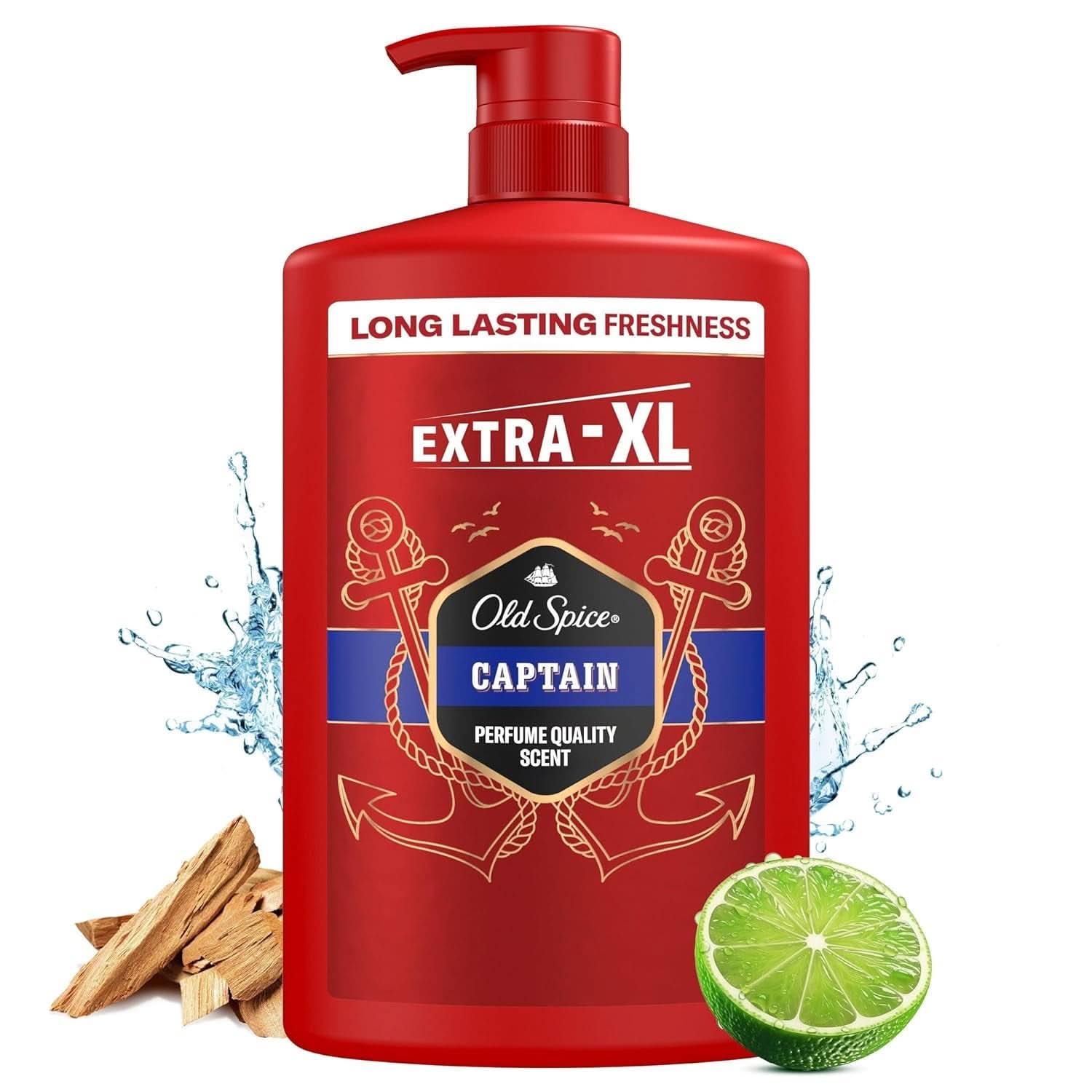 Old Spice Captain 3-i-1 duschgel och schampo för män, 1 liter dusch och bad Naty Shop Captain