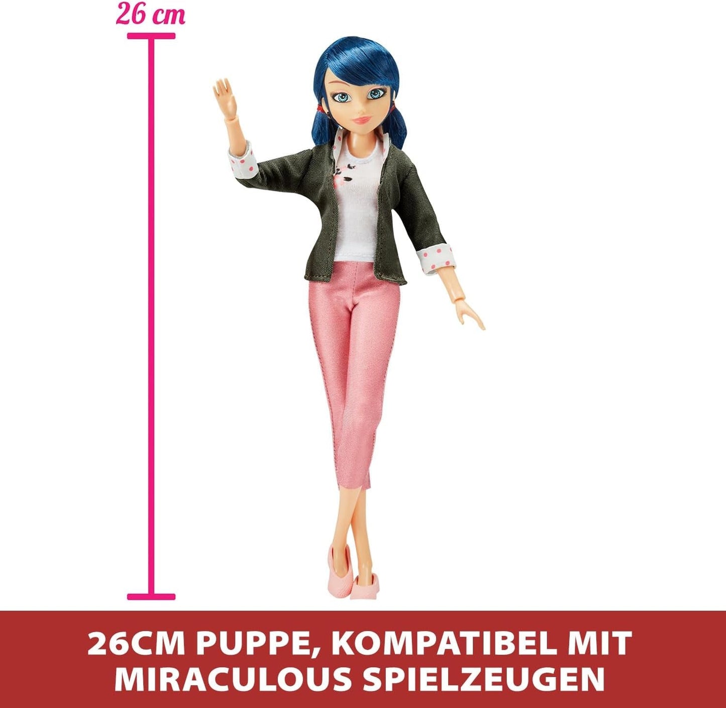 Bandai - Miraculous Ladybug - Dress up docka 26 cm med två outfits - Ladybug - P50355 Dolls Naty Shop