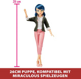 BANDAI - Miraculous Ladybug - Marinette och Ladybug Fashion Doll - 26 cm ledad docka med 2 outfits - Miraculous Toy artikulerad docka - Leksak för åldrarna 4 och uppåt - P50355
