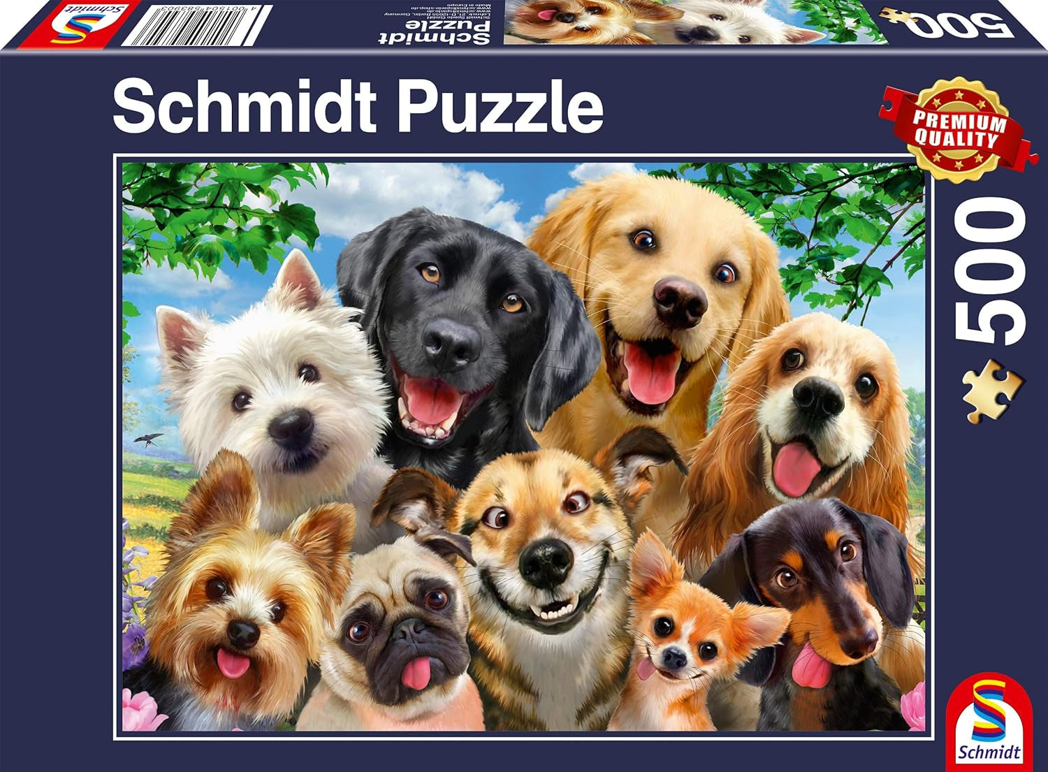Schmidt Spiele 58390 Selfiehund, pussel 500 bitar Pussel Naty Shop Standardtitel