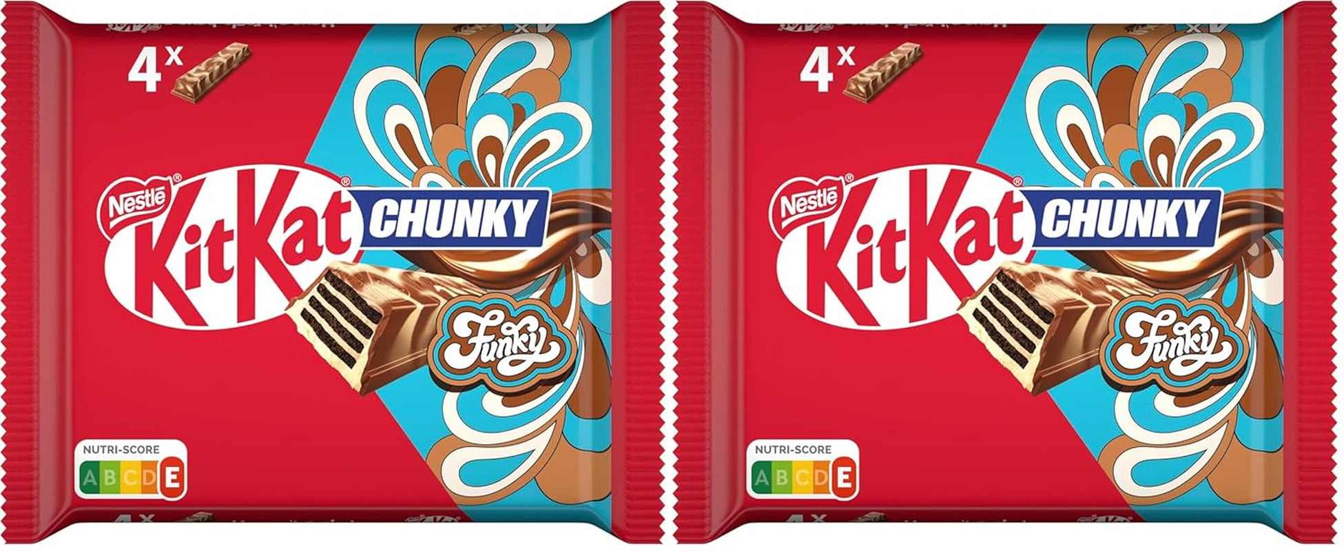 Nestlé Chunky Funky Crispy Wafer i Mjölkchoklad Multipack 2-pack (4 x 40g vardera)