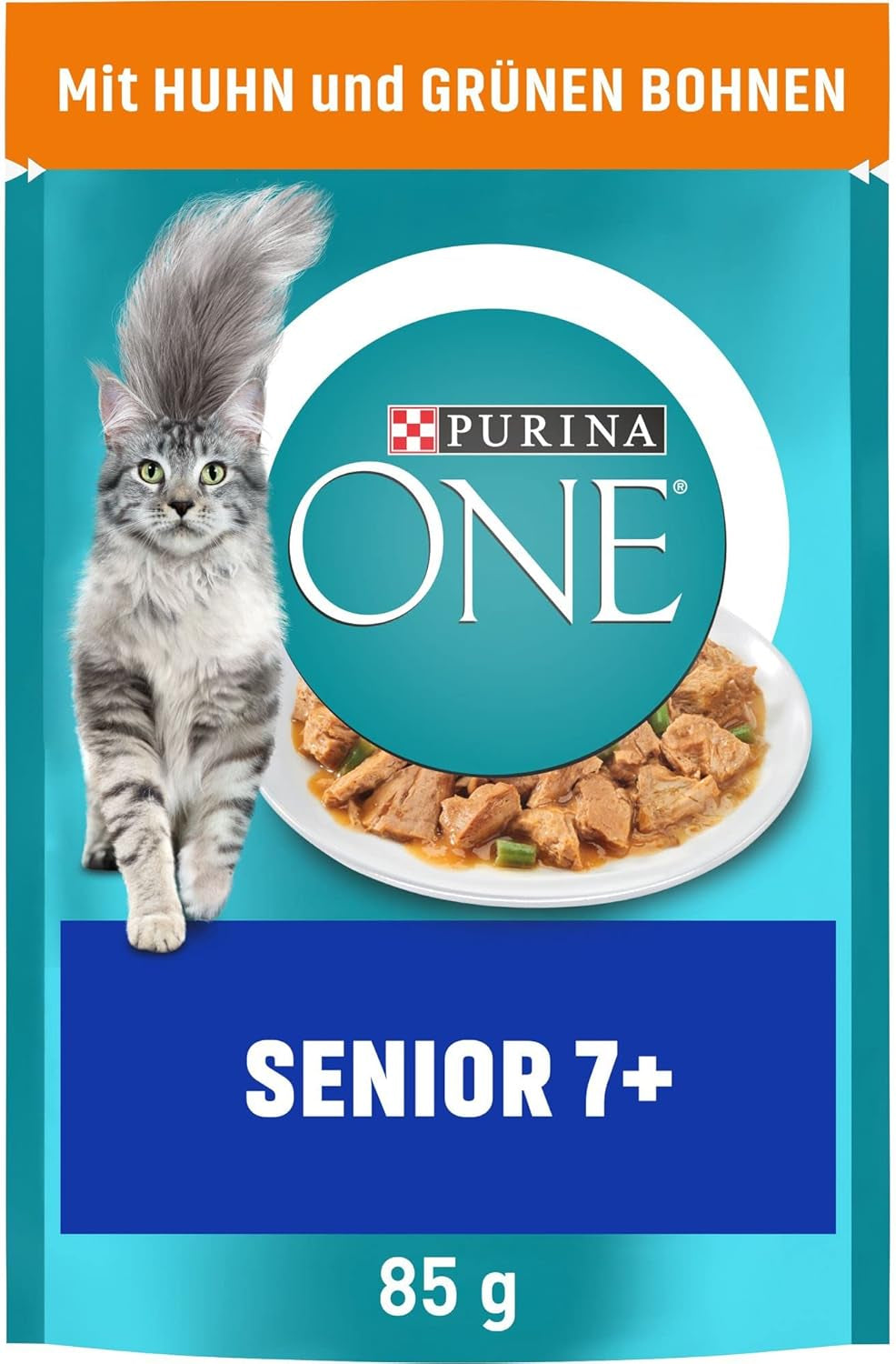 PURINA ONE Senior 7+ blötmat för katter, möra bitar i kycklingsås, förpackning om 26 (26 x 85g)