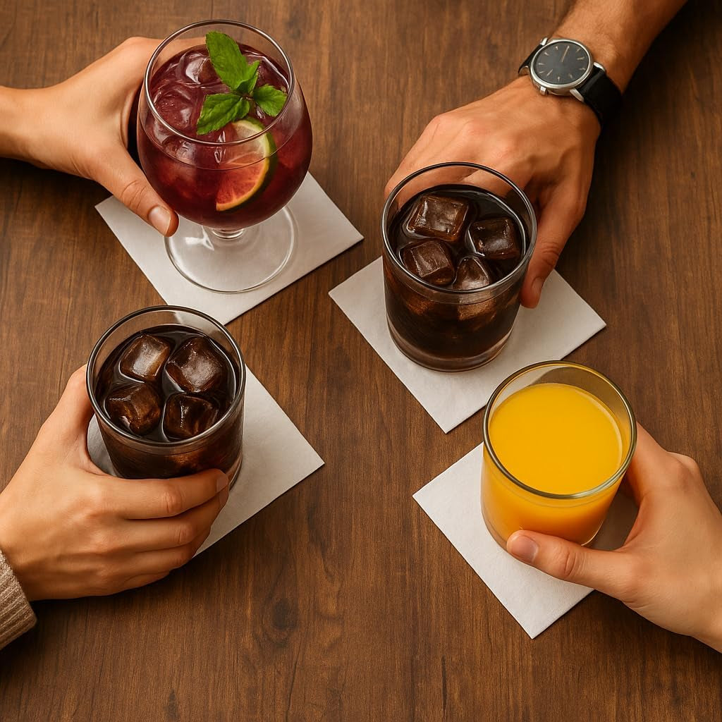 , Cocktailservett av papper, 1/4-faldig, Spets, 150 servetter, Vit