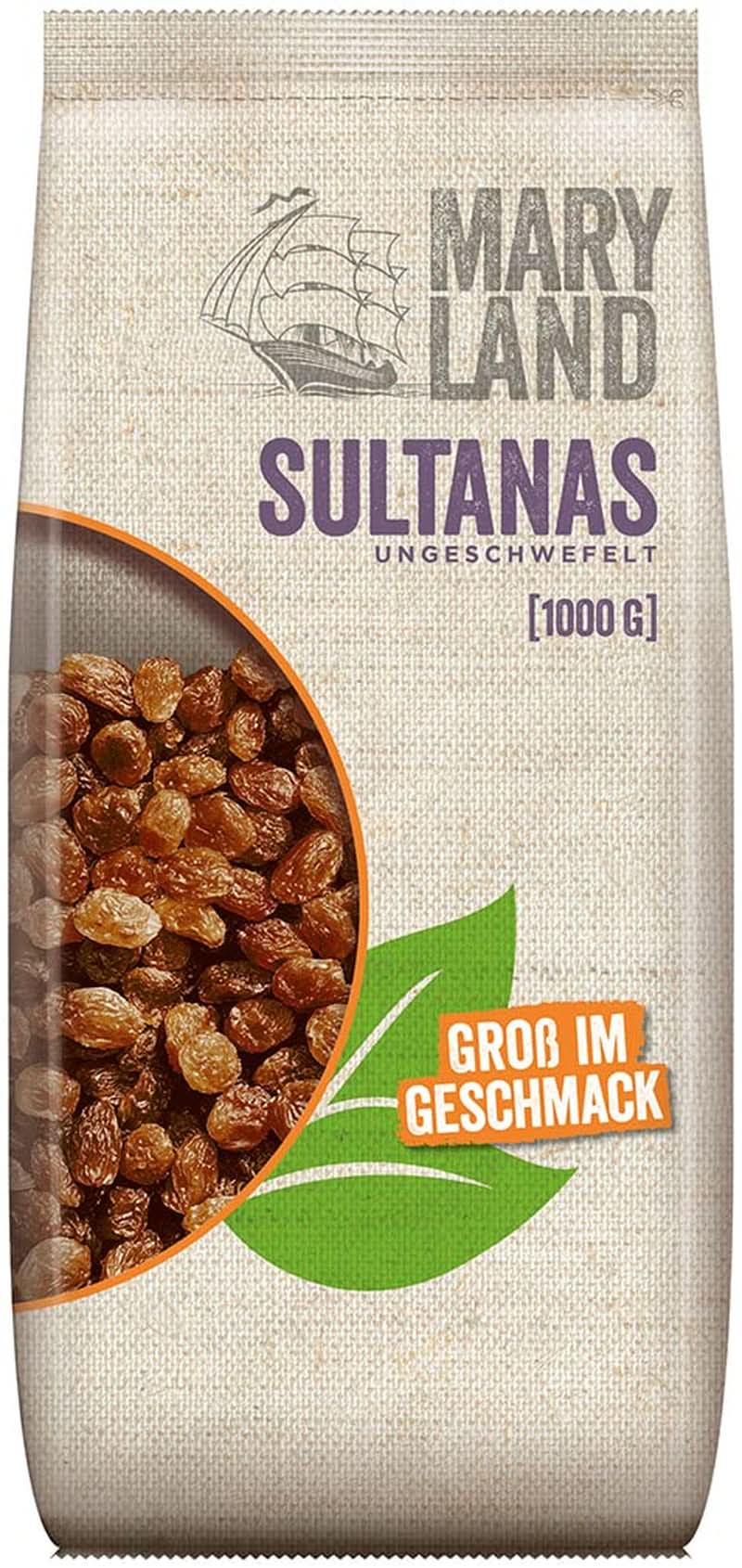 Maryland Sultanas, torkade russin, naturligt söta, utan tillsatt socker - inga konserveringsmedel, 1 kg torkade produkter Naty Shop