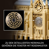 LEGO Architecture Notre-Dame De Paris, Samlarföremål för vuxna, Frankrike Souvenir, Present för kvinnor, män, Globetrotters och alla historieentusiaster, Arkitektonisk modell 21061 Byggset Besuche den LEGO-Store