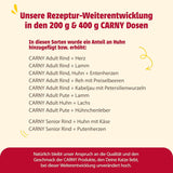 animonda Carny Adult Savory Variety (12 x 400 g), våtfoder för vuxna katter, våtfoder med 100 % färska köttingredienser, spannmålsfri och sockerfri