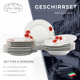 Servisset för 6 - 18 delar - Porslinsservisset - Vitservisset - Skål- och tallrikset - Modernt servis - Tallrikar - Bordsservering - Servisset för 6