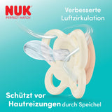 NUK Perfect Match luftnappar för spädbarn | 0-6 månader | Ortodontiska nappar som främjar luftcirkulationen och förhindrar utslag orsakade av saliv | 95 % acceptans av spädbarn** | Disney Nalle Puh | Paket om 2