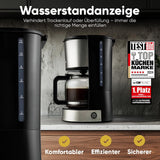 Kaffeespressomaskin med Clatronic®-filter | för 12-14 koppar | Kaffeespressomaskin med filter | Fodral i rostfritt stål | Anti-dropp | Espresso | Kaffeespressomaskin med filter | 800W | KA 3808