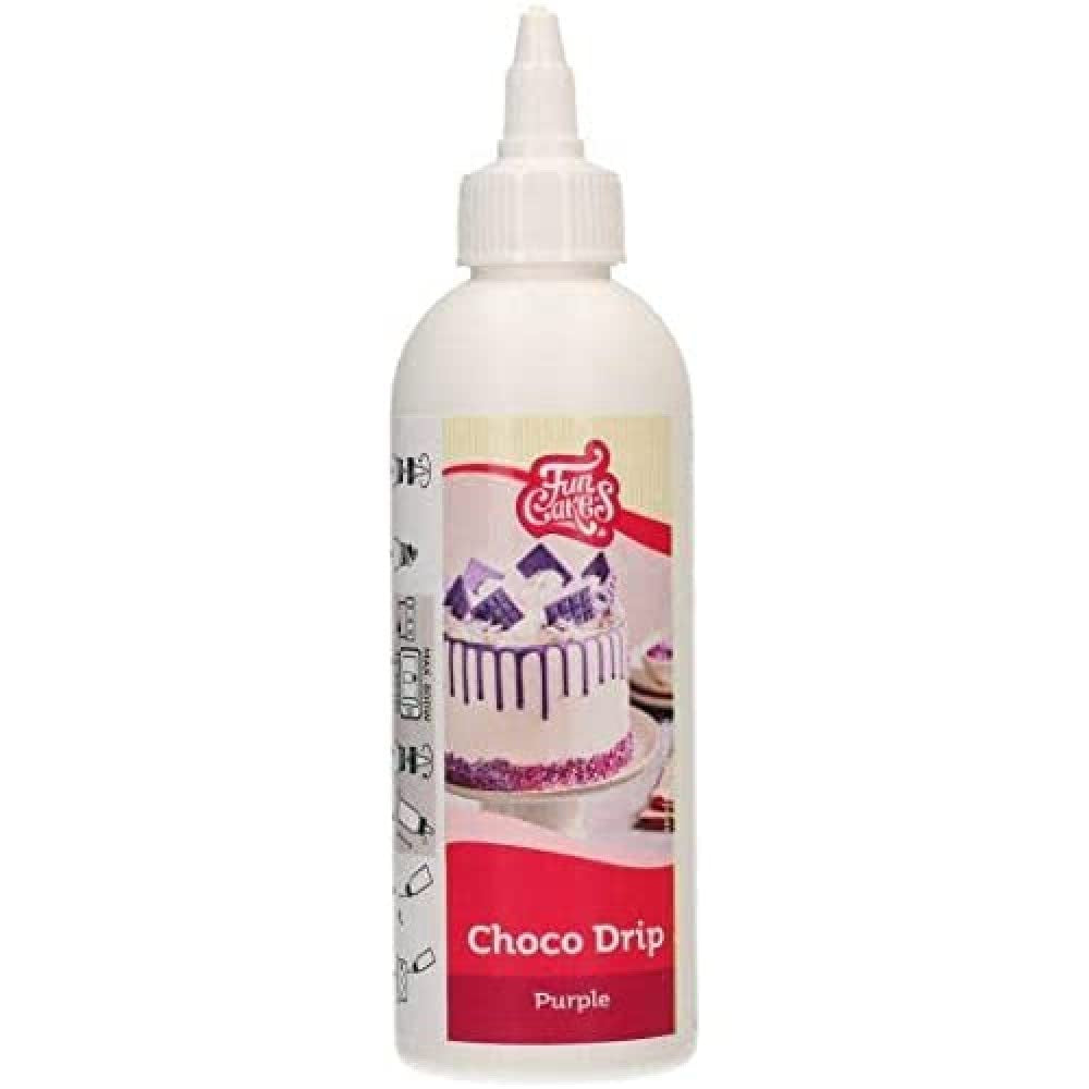 Funcakes Choco Drip Lila: Köstlicher Gesmack, Einfach Zu Verbenen, Perfekt Für Tropfkuchen, Drip Gesmack Nach Schokolade. Wiederverschließbare Packung 180 G. Blandning för bakning och matlagning Naty Shop Standardtitel