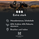 Espressobönor Martermühle Bike 500g Stark | Arabica/Robusta | Smaker: macadamianötter, mjölkchoklad | Lättrostade hela espressobönor, låg syra